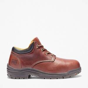 NEW TIMBERLAND men's titan oxford alloy toe work shoes in brown